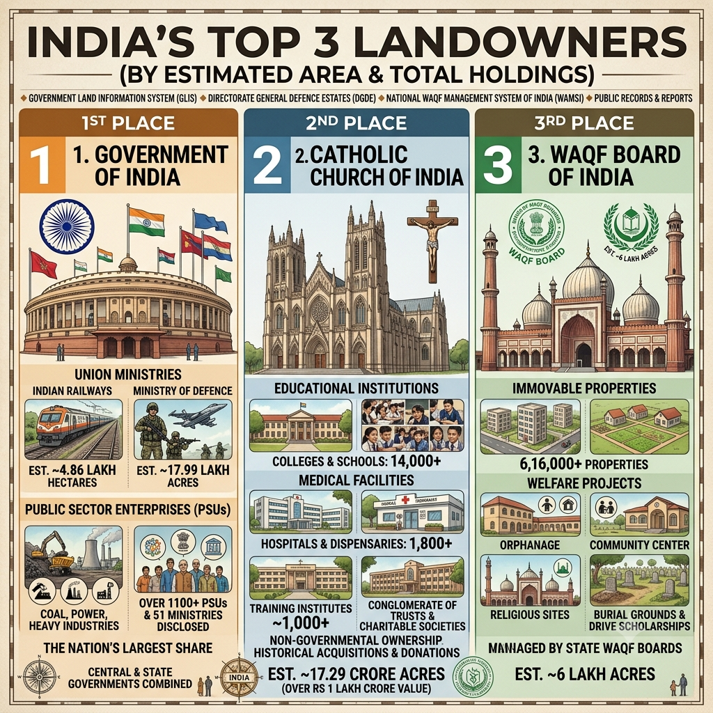 Top 3 Landowners in India: Largest Land Holdings
