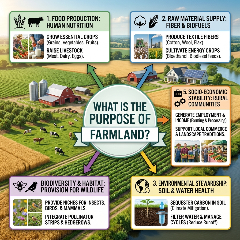 What Is the Purpose of Farmland? Uses & Importance