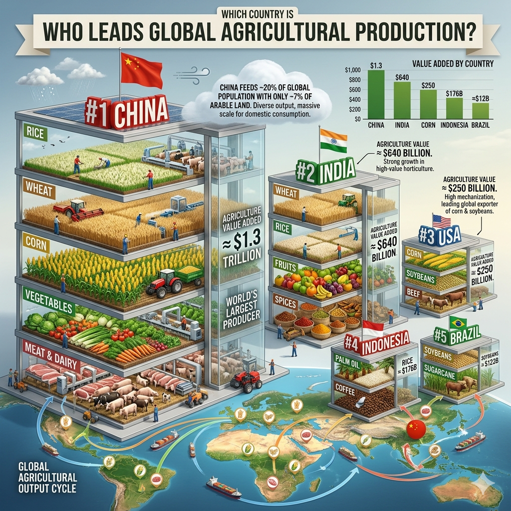 Which Country Is the Largest Agricultural Producer?
