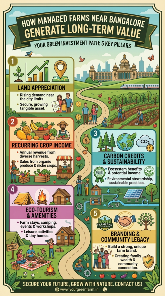 How Managed Farms Near Bangalore Generate Long-Term Value
