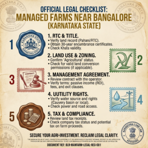 Legal Checklist Before Investing in Managed Farms Near Bangalore
