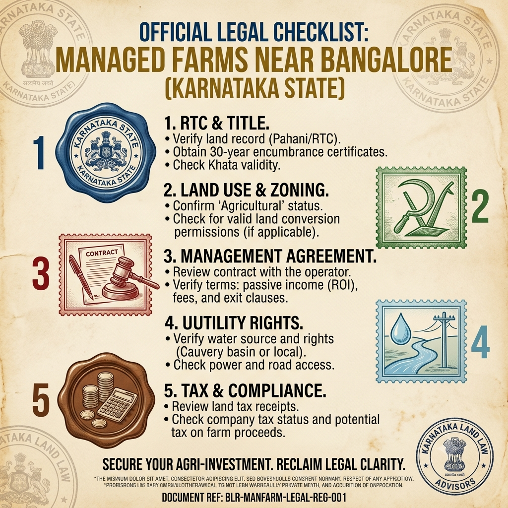 Legal Checklist Before Investing in Managed Farms Near Bangalore